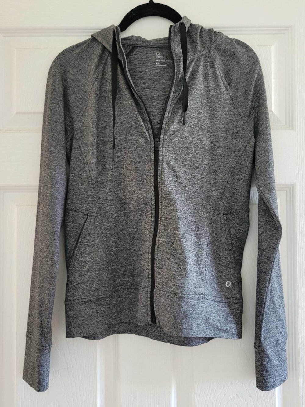 GapFit Full Zip Hoodie in Brushed Tech Jersey